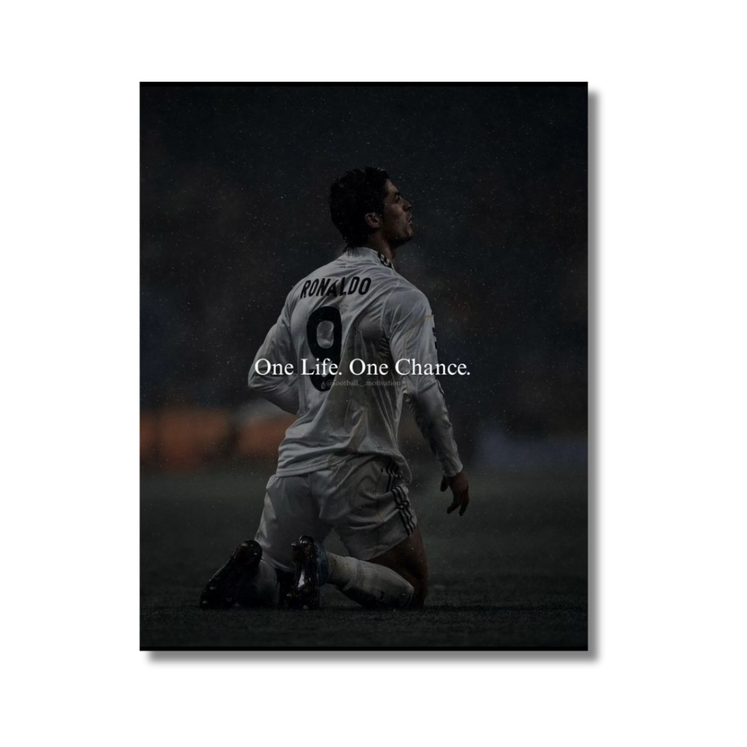 Cristiano Ronaldo: "One Life. One Chance." - Premium Framed Wall Art