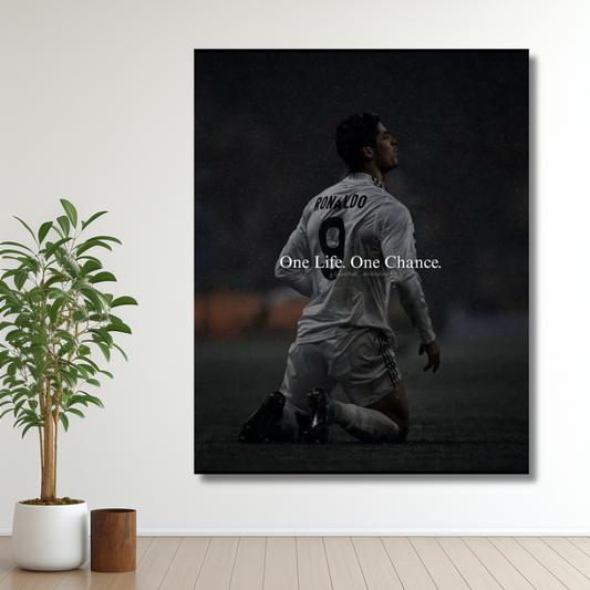 Cristiano Ronaldo: "One Life. One Chance." - Premium Framed Wall Art